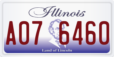 IL license plate A076460