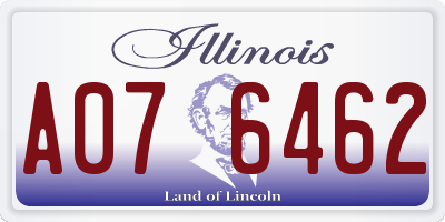IL license plate A076462