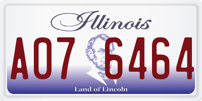 IL license plate A076464