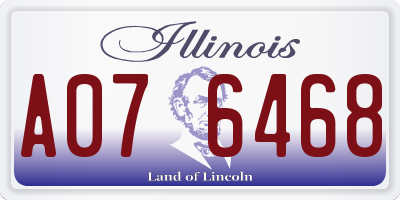 IL license plate A076468