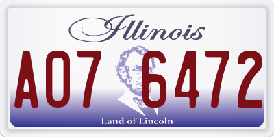 IL license plate A076472