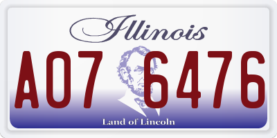 IL license plate A076476