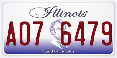 IL license plate A076479