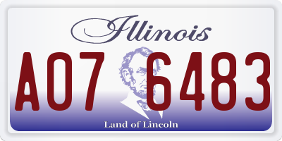 IL license plate A076483