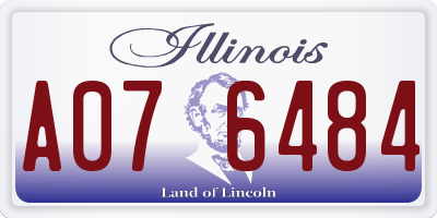 IL license plate A076484