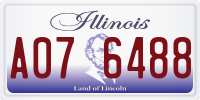 IL license plate A076488