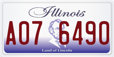 IL license plate A076490