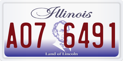 IL license plate A076491