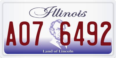 IL license plate A076492