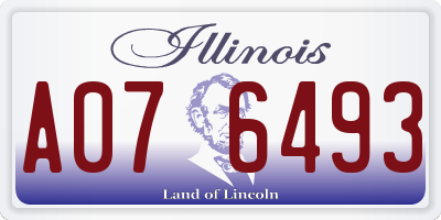 IL license plate A076493