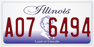 IL license plate A076494