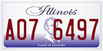 IL license plate A076497