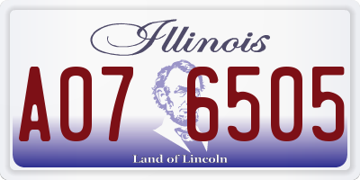 IL license plate A076505