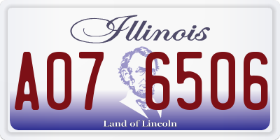 IL license plate A076506
