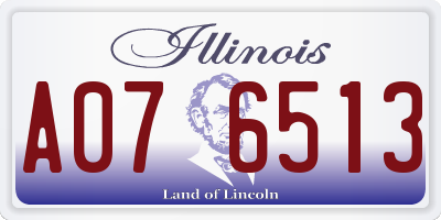 IL license plate A076513