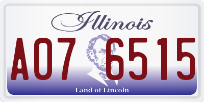 IL license plate A076515
