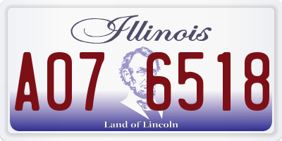 IL license plate A076518
