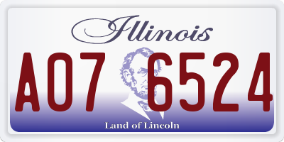IL license plate A076524