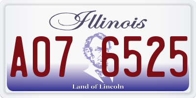 IL license plate A076525