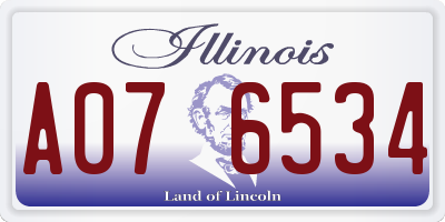 IL license plate A076534