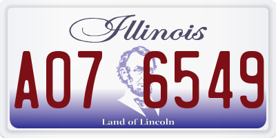 IL license plate A076549