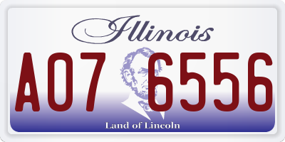 IL license plate A076556