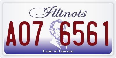 IL license plate A076561