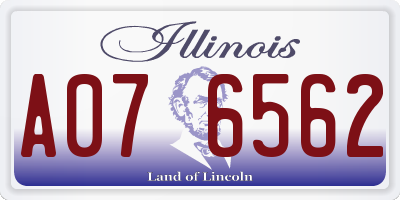 IL license plate A076562