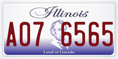 IL license plate A076565