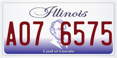 IL license plate A076575