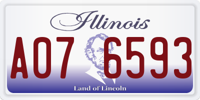 IL license plate A076593