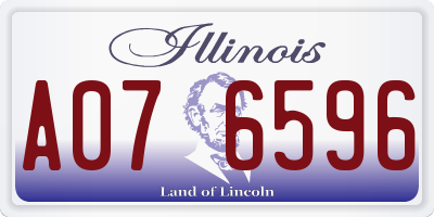 IL license plate A076596