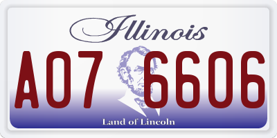IL license plate A076606