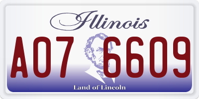 IL license plate A076609