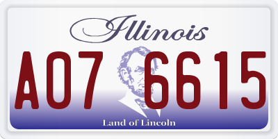 IL license plate A076615