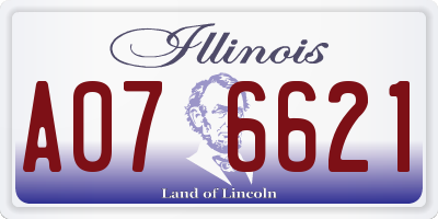 IL license plate A076621