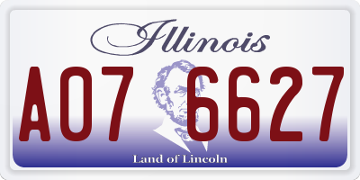 IL license plate A076627