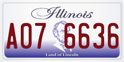 IL license plate A076636