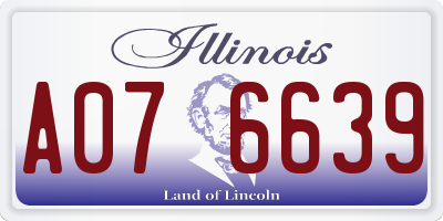 IL license plate A076639