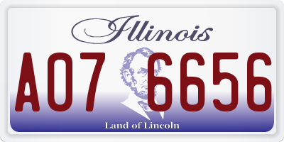 IL license plate A076656