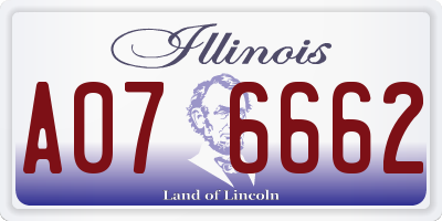 IL license plate A076662
