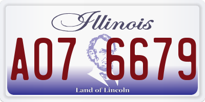 IL license plate A076679