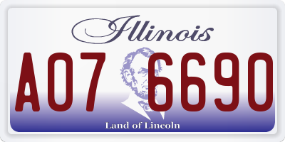 IL license plate A076690
