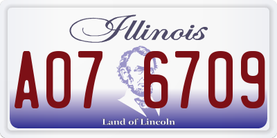 IL license plate A076709