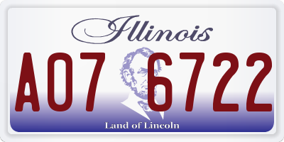IL license plate A076722