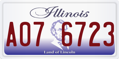 IL license plate A076723