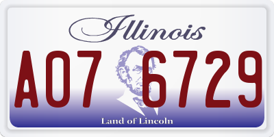 IL license plate A076729