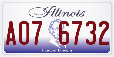 IL license plate A076732