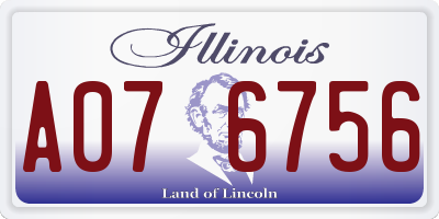 IL license plate A076756