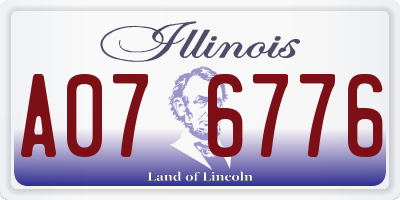 IL license plate A076776